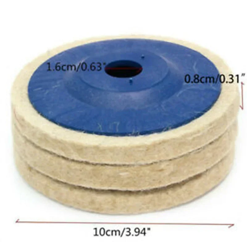 100mm 4inch Wool Felt Buffing Wheel Polishing Disc Pad Angle Grinder Wheel Felt Polishing Disc Pad  For Metal Marble Glass