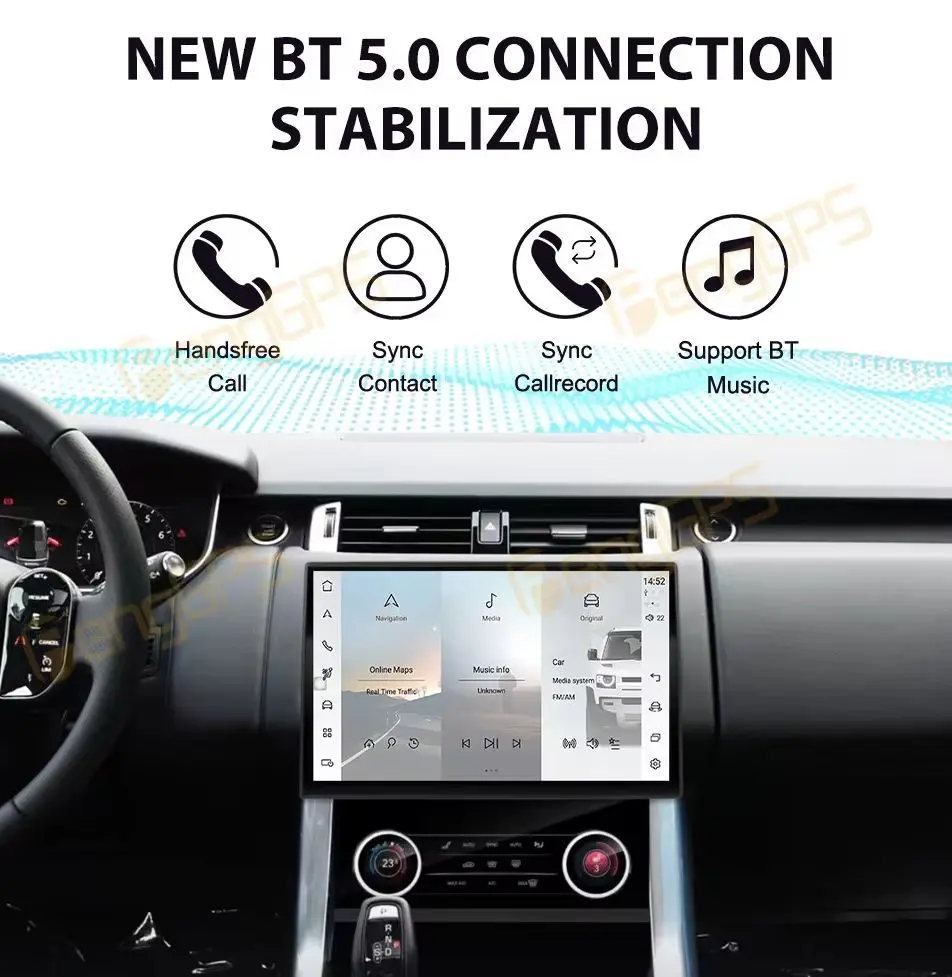 

11.4" HD Screen Wireless CarPlay Android 13 Car Radio For Land Rover Sport 2014-2017 Multimedia Player GPS Navigation Vide