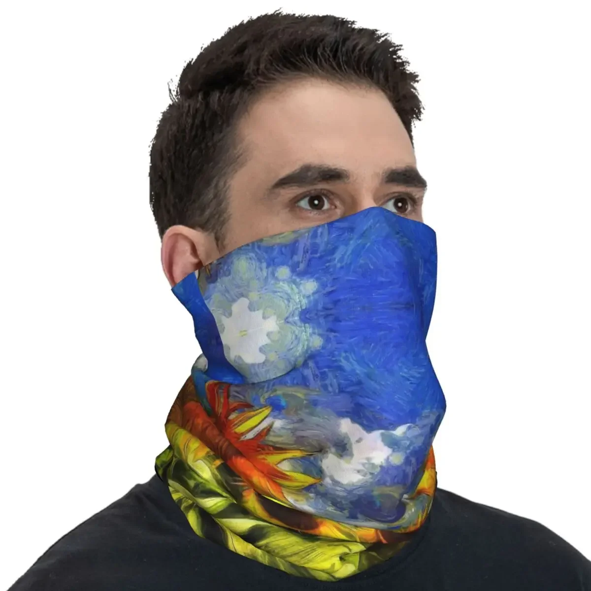 Outdoor Sports Balaclava Sunflowers Vincent Van Gogh Bicycle Mask Soft Bike Face Cover Mask Vintage Sun Protection Scarf Bandana