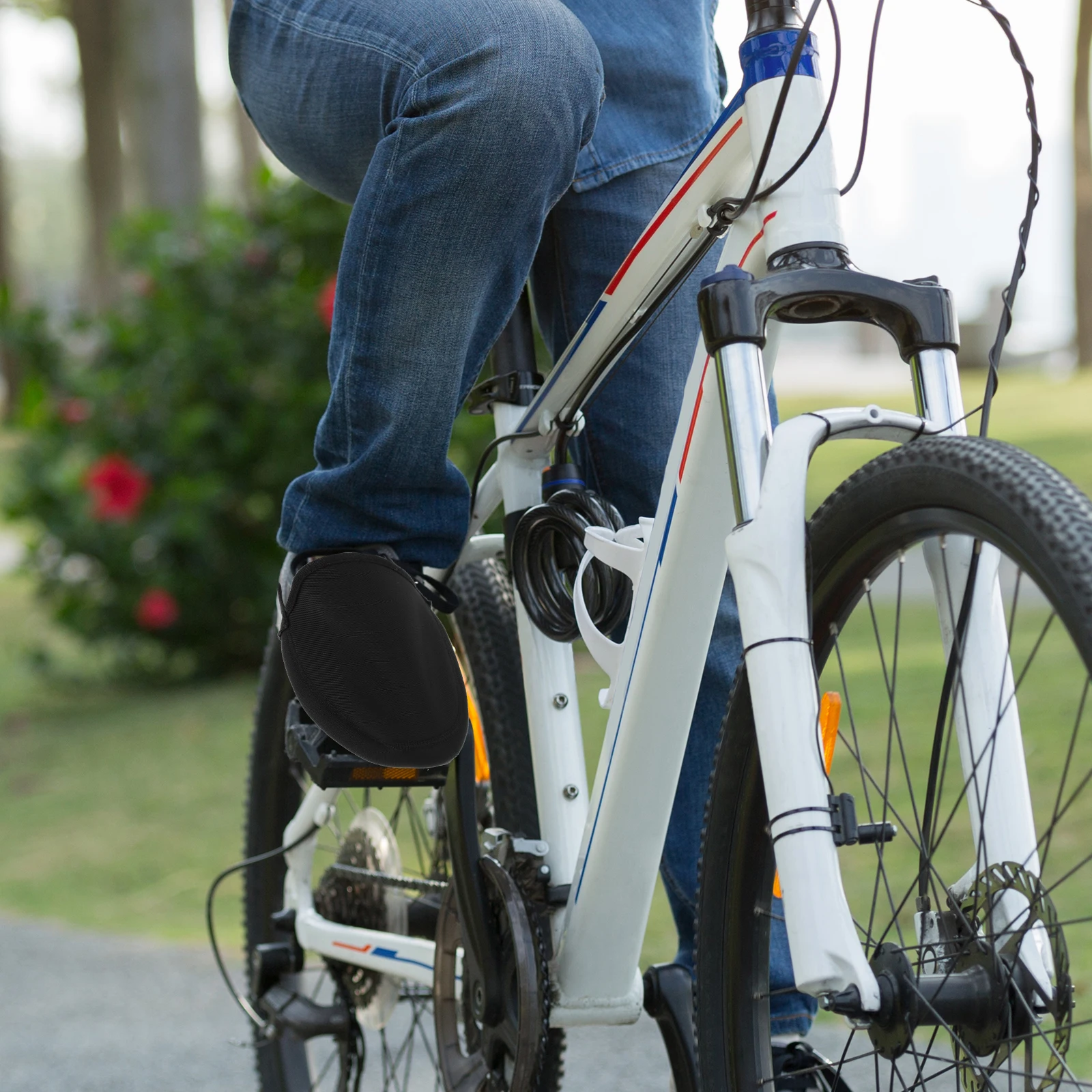 

1 Pair Mountain Bike Shoe Covers Winter Cycling Overshoes For Outdoor Biking Heel Strap Non-Slip Breathable Half Shoe Protectors