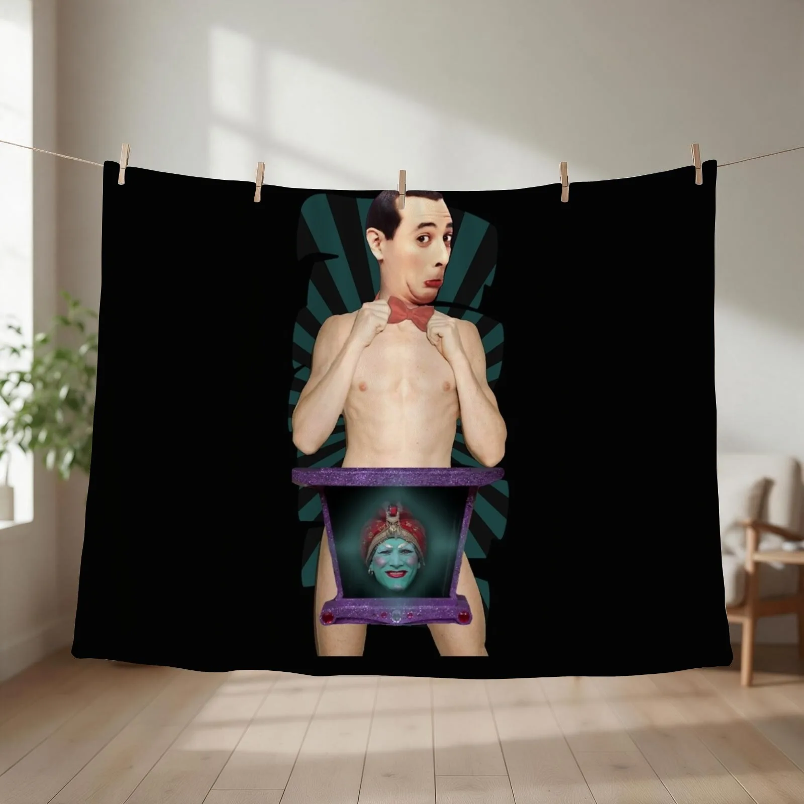 Pee Wee Herman after dark Throw Blanket couch cozy soft plush fuzzy picnic outdoor blanket
