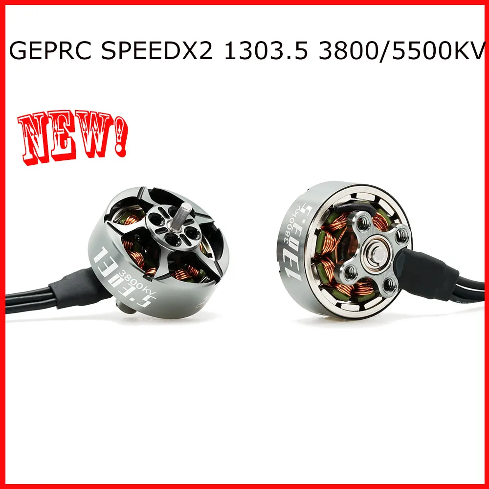 

New GEPRC SPEEDX2 1303.5 3800KV/5500KV Brushless Motor for FPV Drone Quadcopter DIY Accessories Titanium Color