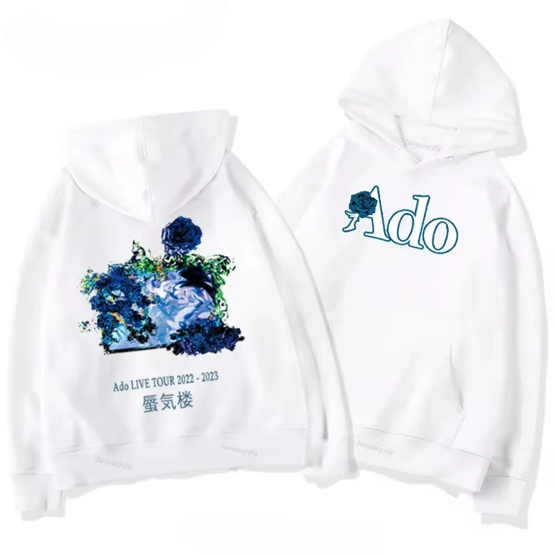 Ado LIVE TOUR 2022-2023 Mirage Hoodies Men Women Autumn and Winter Thermal Hoodie Cartoon Harajuku Street Graphic Fashion Tops