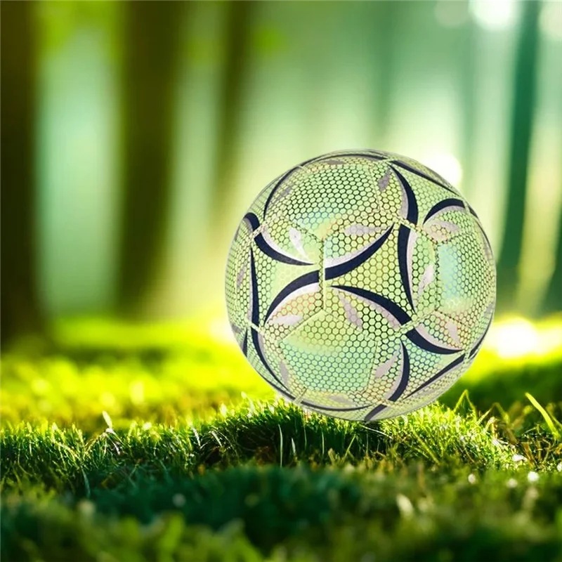 B06C-في الهواء الطلق توهج عاكس كرة القدم كرة القدم الرسمية رقم 5 الكرة بو مباراة التدريب كرة القدم فوتبول توبو للبالغين