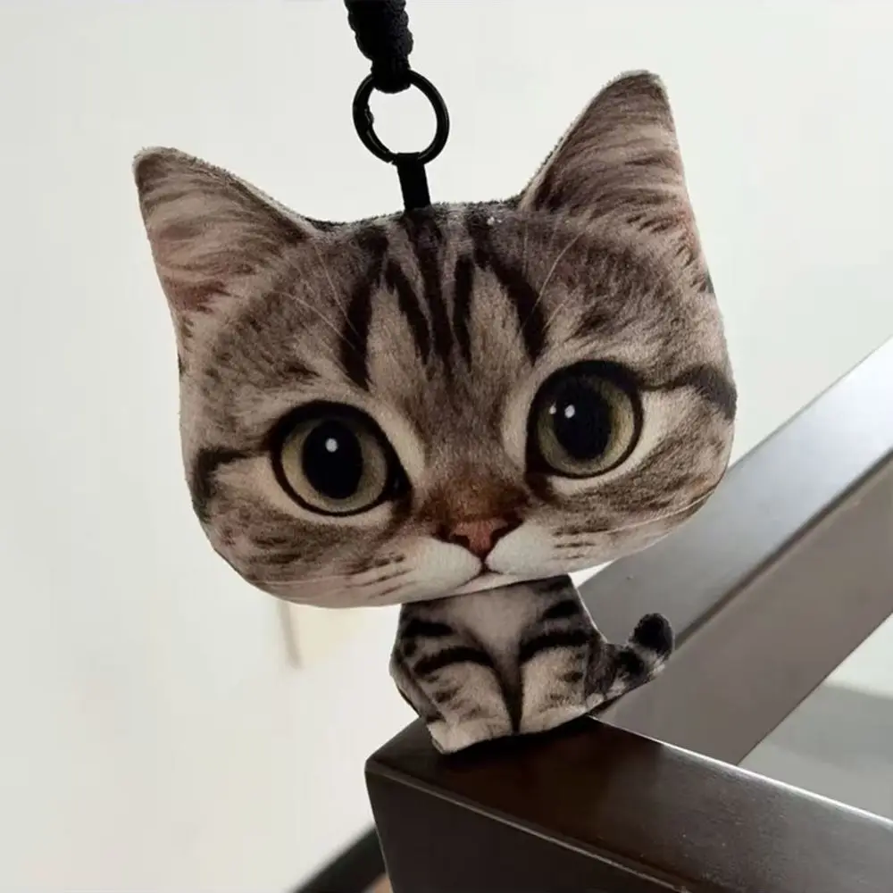 Festival Gift Big Headed Cat Pendant Cute Cartoon 3D Printing Cats Animal Pillow Simulation Realistic Cat Sofa Cushion Kids Toy