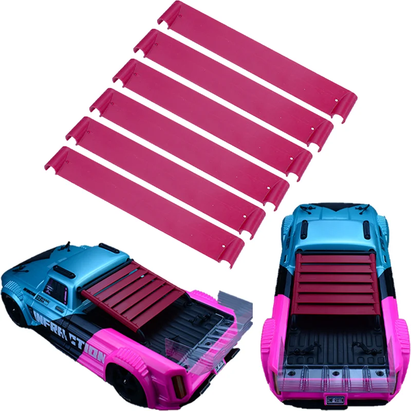 Simulation 6pcs Plastic Rear Spoiler Tail Wing for 1/8 ARRMA INFRACTION V4 223S BLX 4X4 Model RC Truck Car ARA4315V4T1 T2 T3