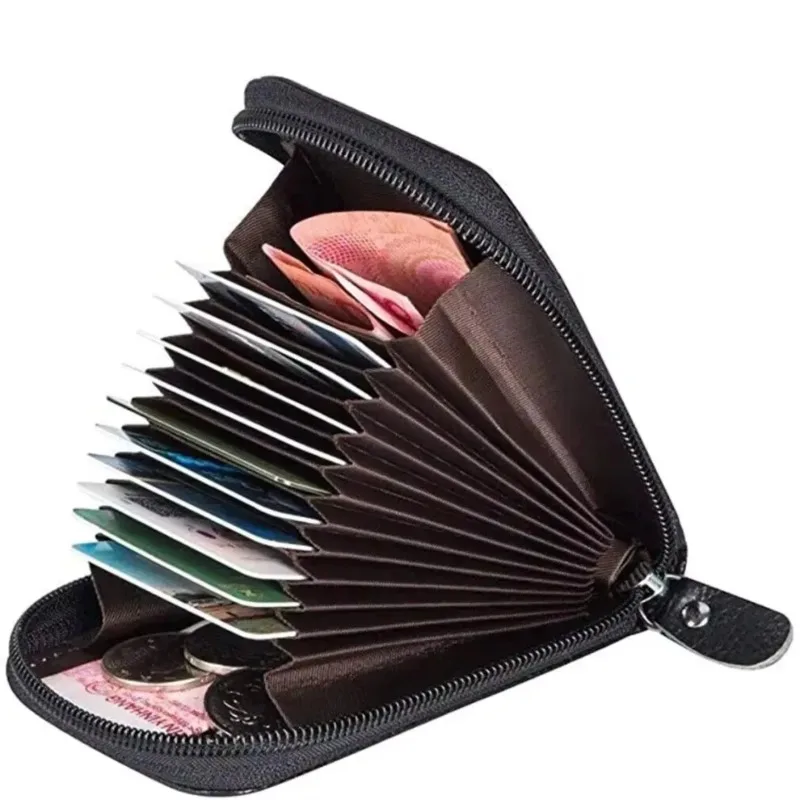 1 szt. Etui na karty w stylu koreańskim, przenośne, damskie, krótkie etui na karty bankowe, klips na wizytówki, pionowa torebka z zamkiem błyskawicznym do noszenia w ręku. — zdjęcie 6