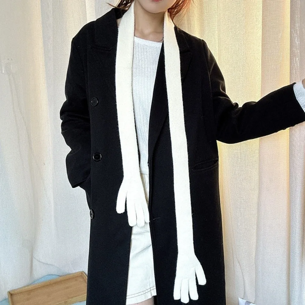 

Lightweight Little Palm Scarf Korean Style Solid Color Long and Thin Scarf Multifunctional Acrylic Fibers Creative Belt