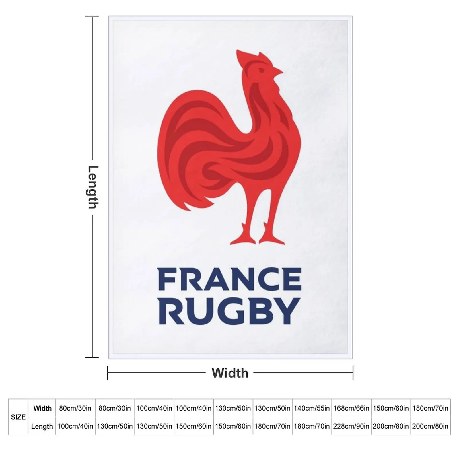Rugby France T-shirt Throw Blanket Large Polar Plaid Travel Blankets