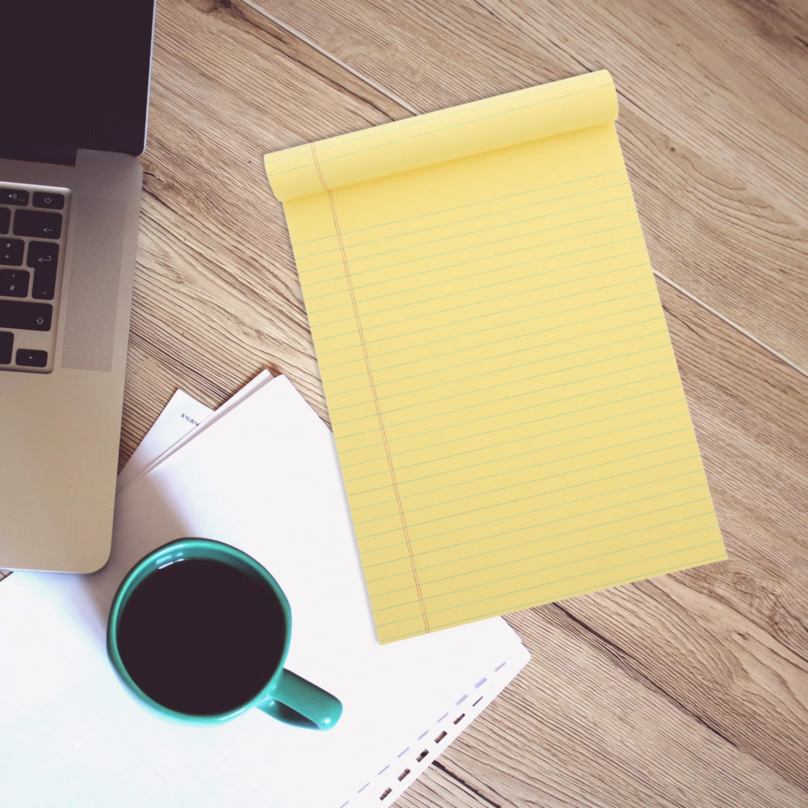 4Pcs A4 Tear Notepads Lined Thick Smooth Writing Portable Office Notebook Convenient Memo Pads for Task Planning