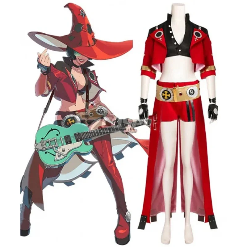 

STRIVE INO I-No Cosplay Costume Red outfits ar STRIVE INO red stage performance clothing Halloween costume