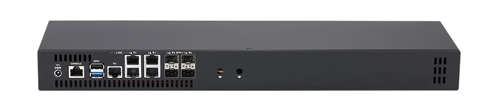 Qotom C3758R C3958 1U Rackable Server Atom Denverton 4*X553 10G SFP+ 5*2.5G LAN Barebone Firewall Router Network Mini PC