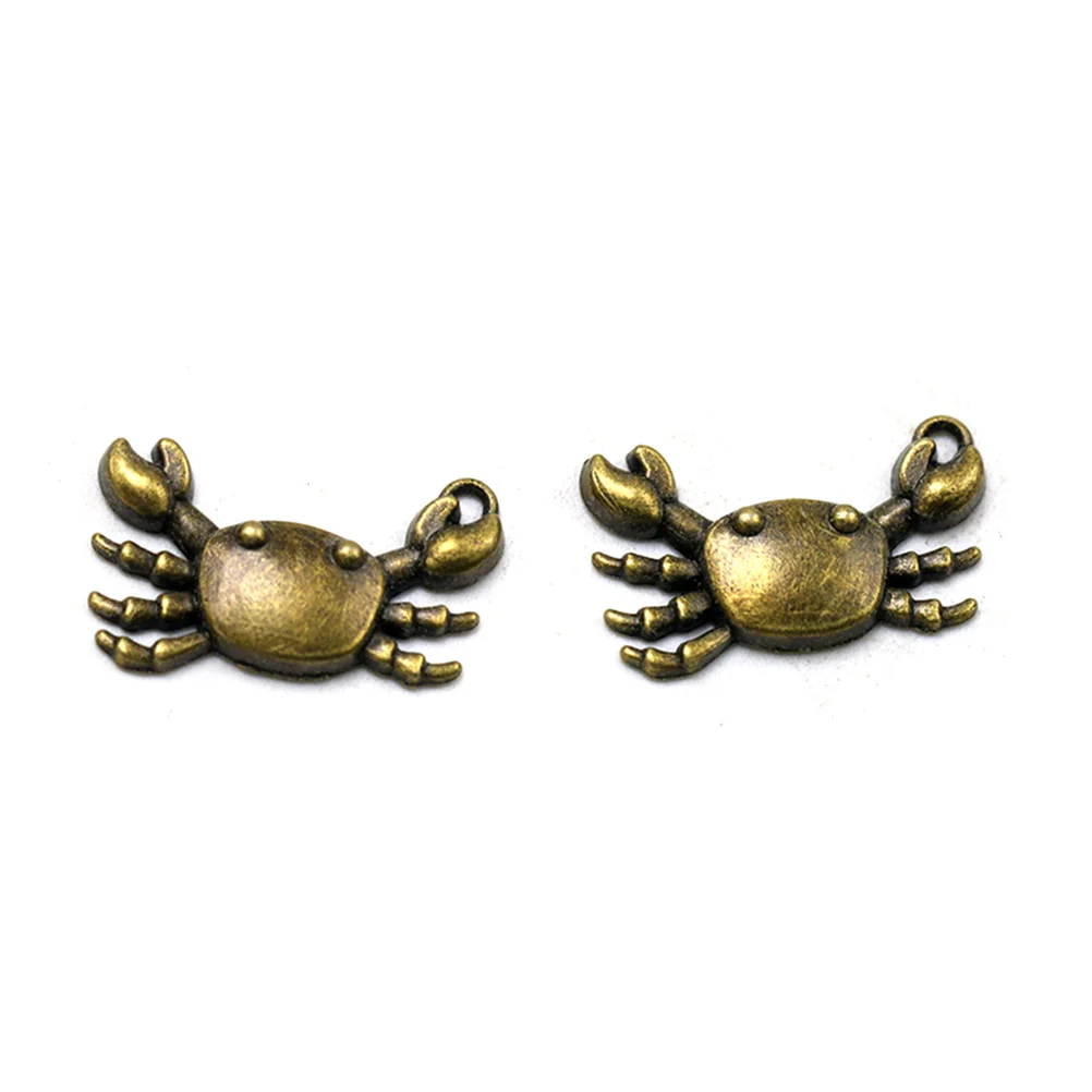 

20pcs Crab Shape Pendants Alloy Charms DIY Jewelry Making Accessory for Necklace Crafts (Bronze) alloy pendant charm