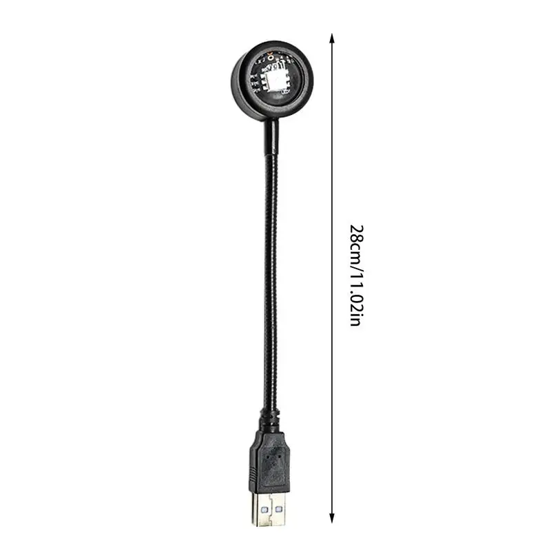 Cabo do telefone móvel Mudando Luzes LED, 7 Cores, USB Rotatable, Luzes LED Strip, Lâmpada Plug, Sunset Light Projector