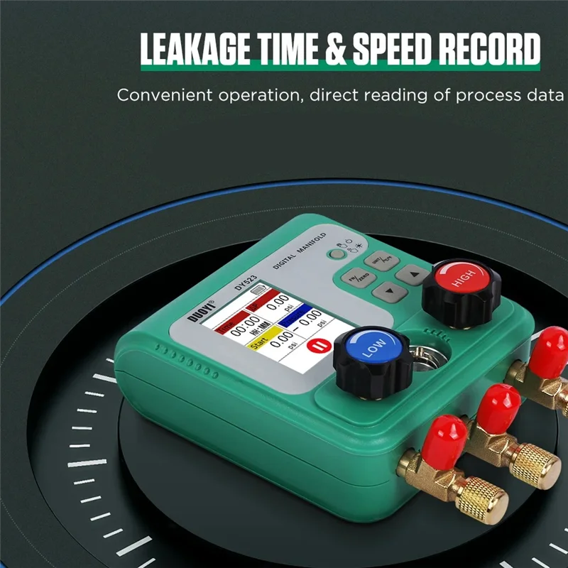 

Classy-DUOYI Air Conditioner Refrigerant Leak Manifold Vacuum Pressure Temperature Tester As Shown Plastic Digital Manifold Gaug