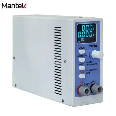 2025 New Mini DC Electronic Load Launched 150V 20A 120W Tester Battery Capacity with Power accumulation function