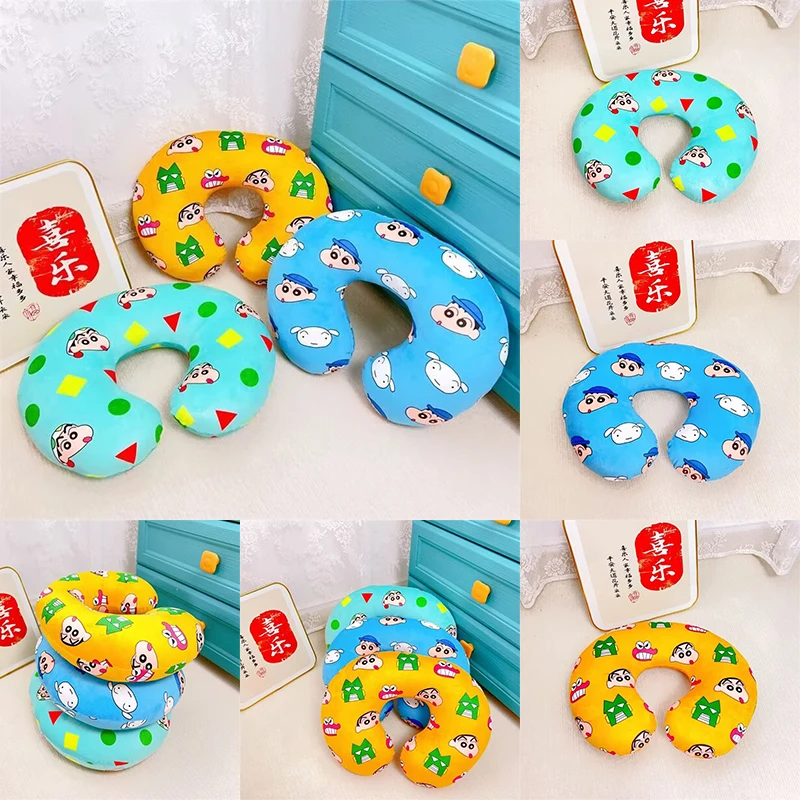 

Crayon Shinchan U-образная дорожная подушка Аниме Самолет Подушка для шеи Дорожные аксессуары Домашняя удобная офисная подушка для сна