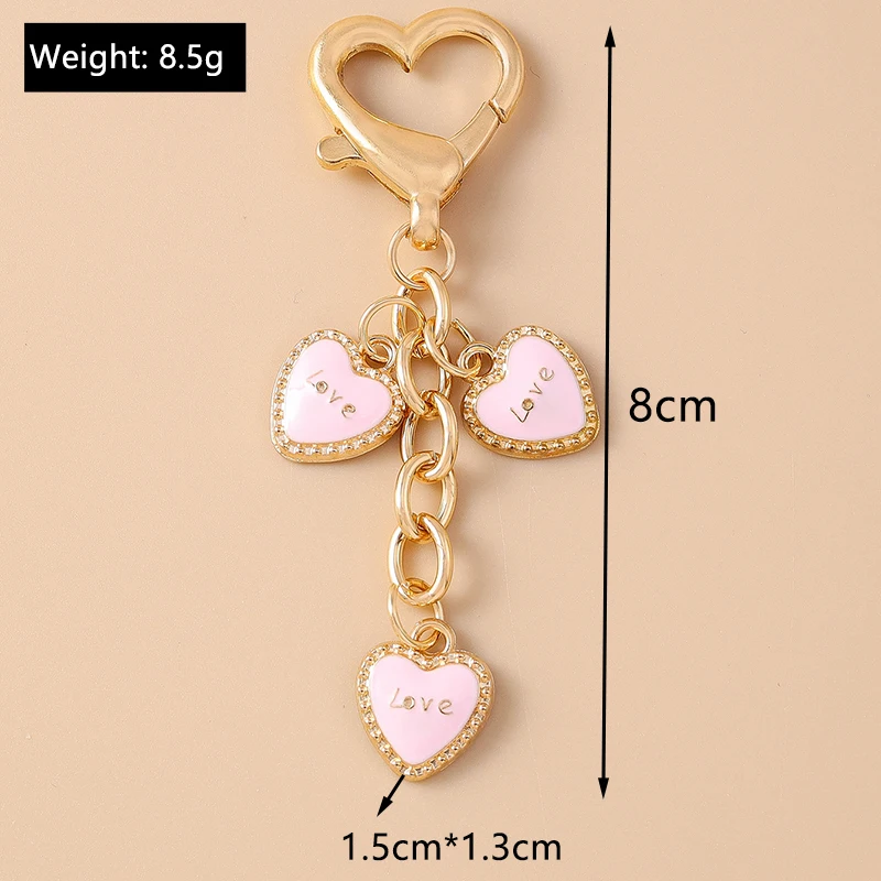Niedlicher Schlüsselanhänger in Herzform, ein ideales Geschenk für Frauen und Männer, als Souvenir, für Autoschlüssel oder Handtaschen, zum Selbergestalten von Schmuck und als Accessoire. – Detail 4