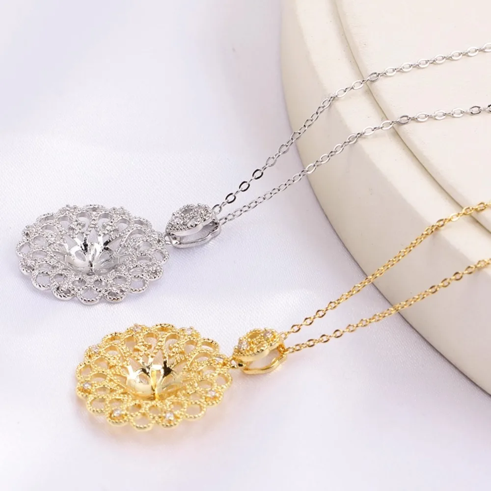 

5pcs Pendant Clasp Bail Connector Copper Plated 18K Gold Pendant Settings Jewelry Findings Parts Fittings Connection Accessories