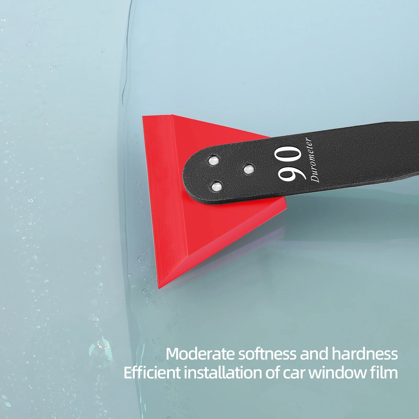 Rubber Blade Squeegee Metal Handle Scraper Glass Cleaning Snow Shovel Window Tint Film Car PPF Wrap Tool