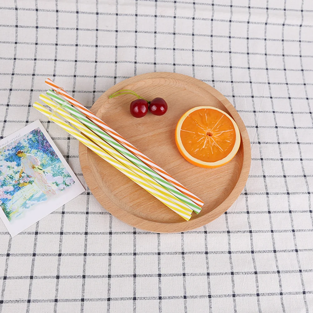 

20Pcs Colorful Drinking Straws Reusable Long Smoothie Straws Party Supplies Smooth Drink Accessories Reusable Straw