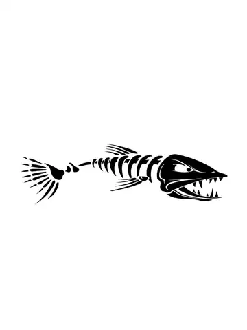 Hot Sale Fish Bone Stickers For Boat Body Decal Styling Engine Hood Decor Cruise Sticker Mural Vinyl Covers Autosticker