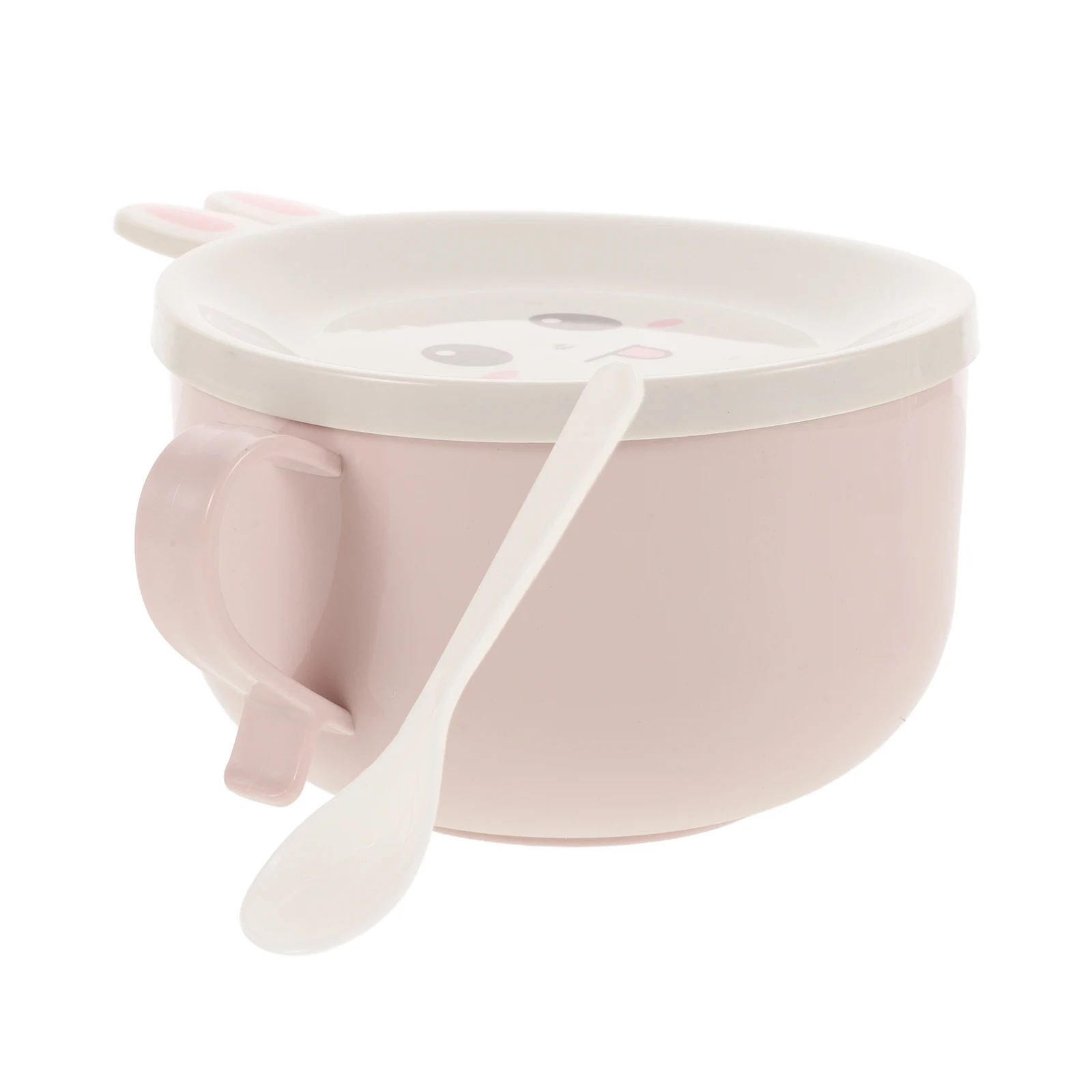 

Noodle Bowl Stainless Steel Insulated Double-layer Food Containers with Lid Spoon for Lunch Picnic Home Storage