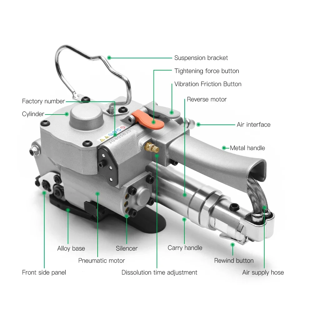 CA19/CA25 NO STRAP SEPARATION Air Box Packing Machine Pneumatic PET Strapping Tool