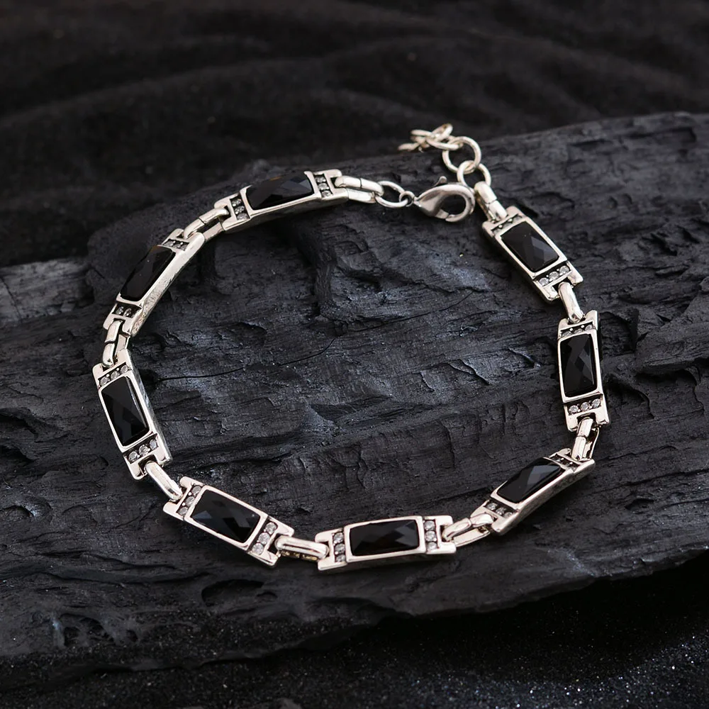 New Arrival Trendy Shiny CZ Zircon Star Retro Thai Silver Ladies Charm Bracelet Jewelry For Women Birthday Gifts Cheap No Fade
