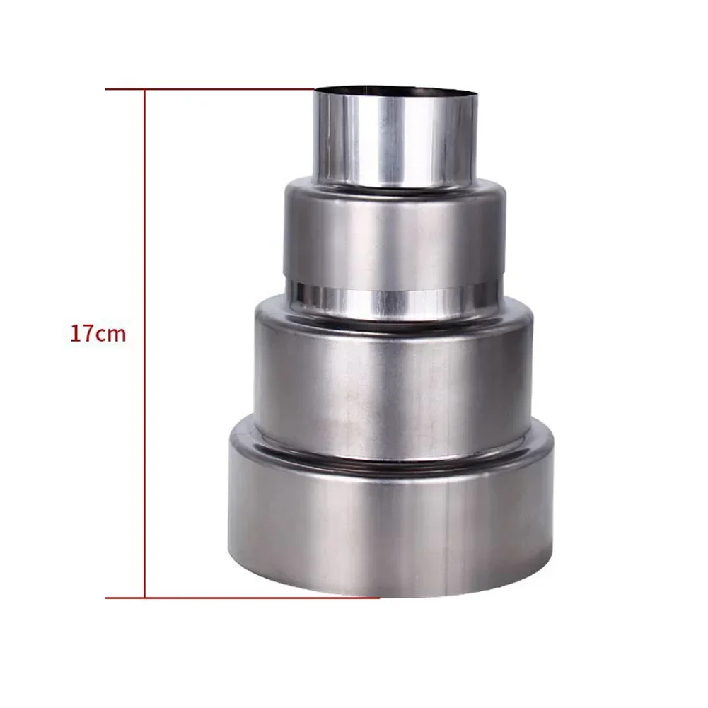 Stainless Steel Flue Exhaust Pipe Reducing Joint Chimney Adaptor Stove Pipe Household Ventilation Accessories