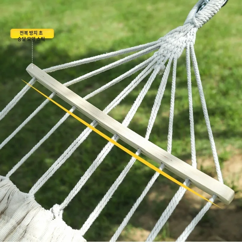 Lona Grossa Pendurada Camping Hammock, Single Widening Swing, Anti-Rollover, Exterior, Interior, Quarto, Dormitório, Estudante