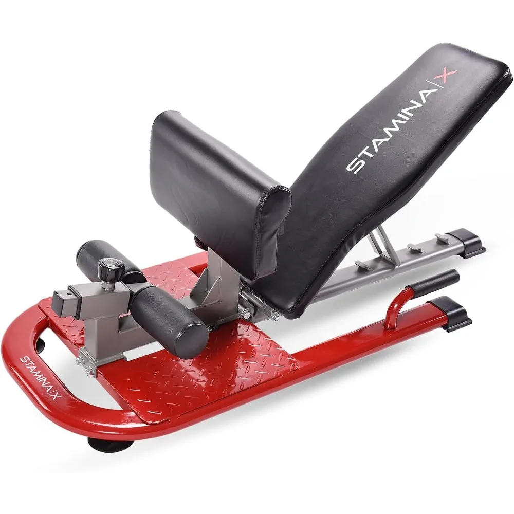 Banco de ejercicios X 4 en 1: banco de ejercicios plegable y con peso ajustable, silla romana con aplicación de entrenamiento inteligente, peso de hasta 250 libras