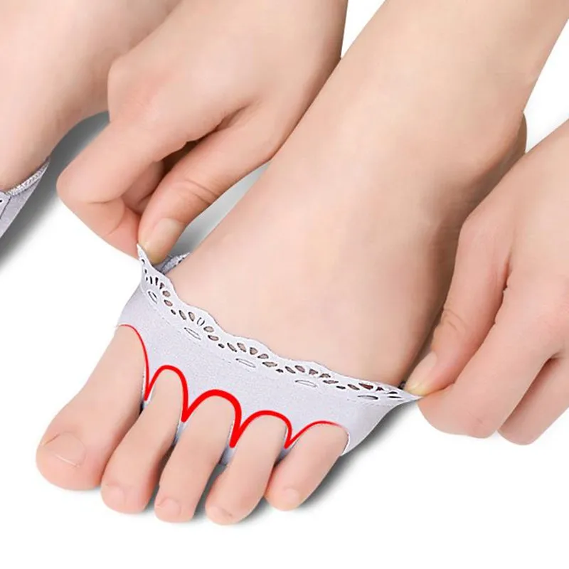 2Pcs Five Toes Forefoot Pads for Women High Heels Half Insoles Foot Pain Care Absorbs Shock Socks Toe Pad Massaging Toe Pad