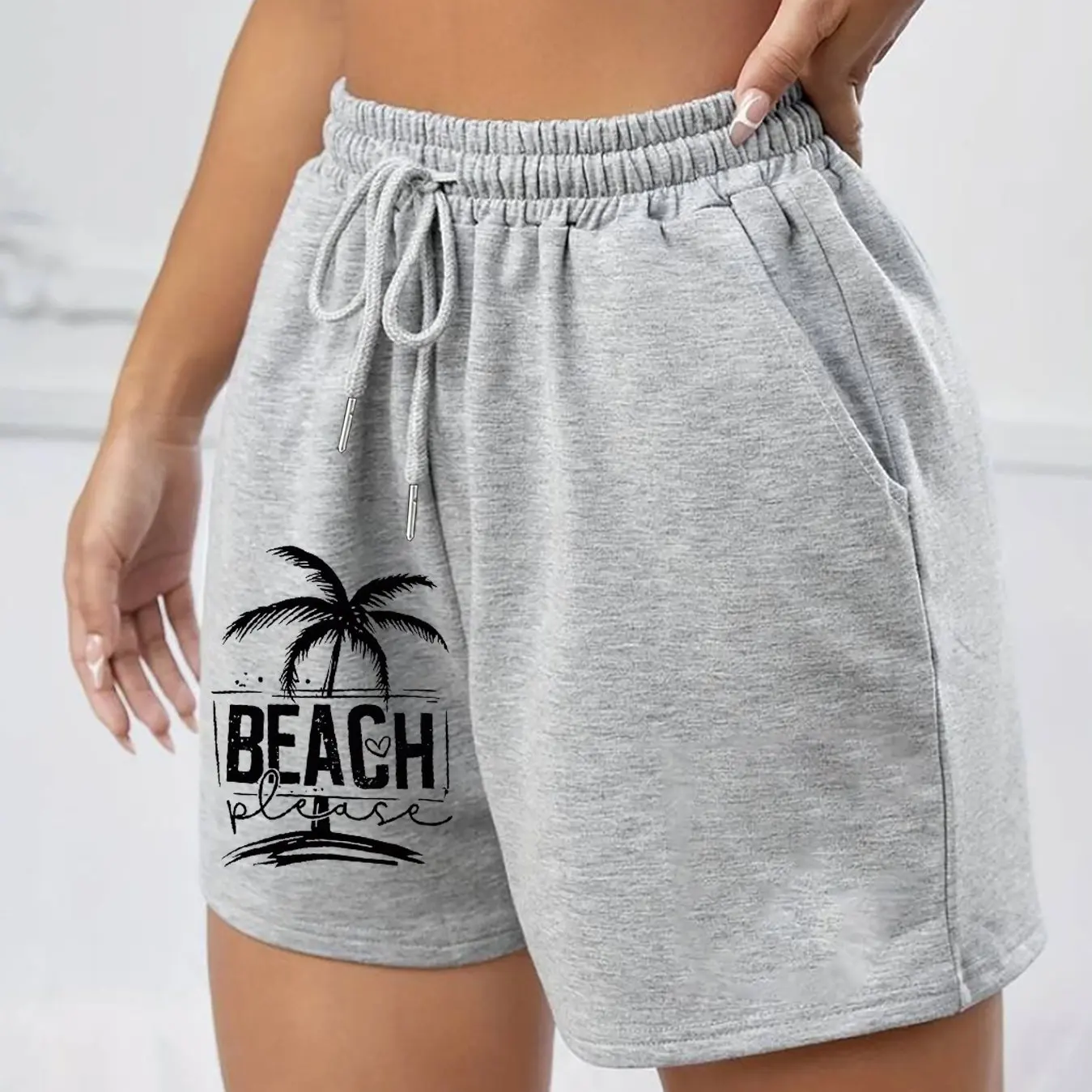

Ladies' Casual Sports Retro Niche Design Shorts, Summer Casual Versatile American Trend Outerwear Pants, Summer Beach Pants