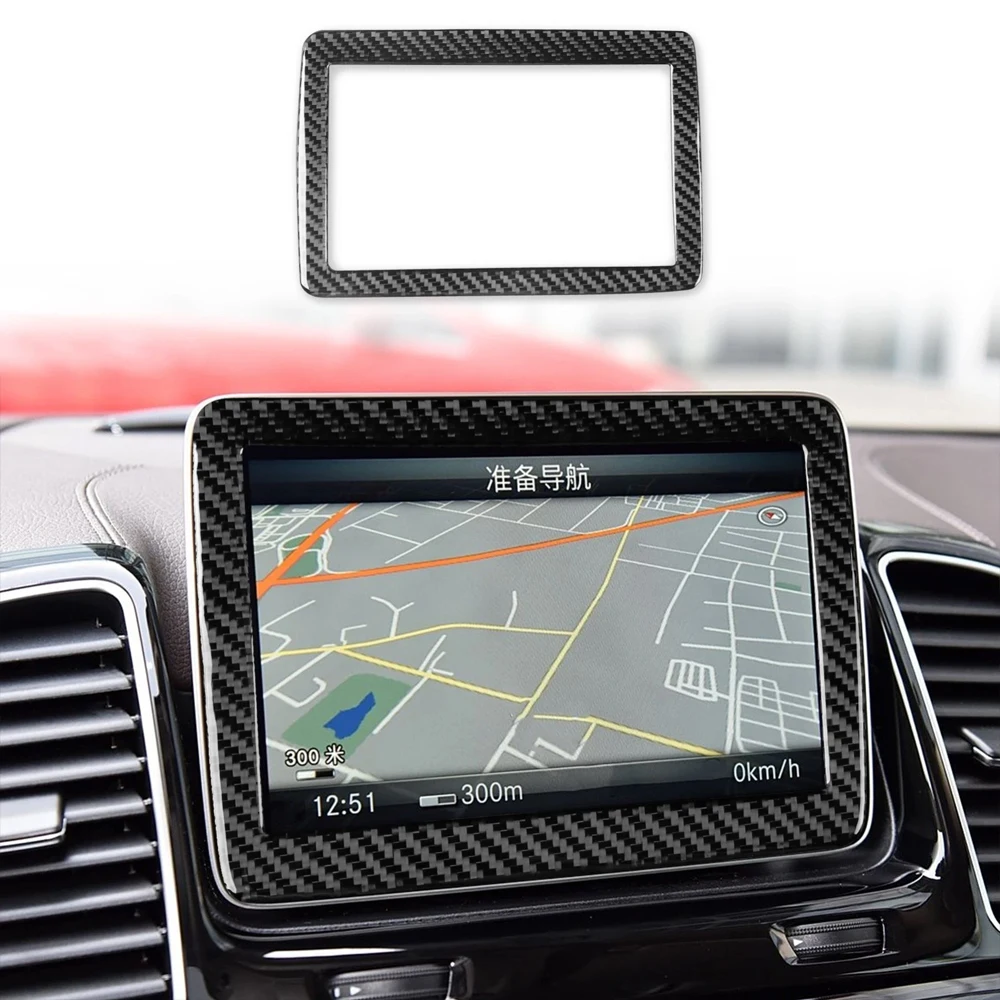 28Pcs Real Carbon Fiber Full Interior Central Console Dashboard Trim Kits For Benz GLE GLS W166 X166 2016 2017 2018 2019 view 3