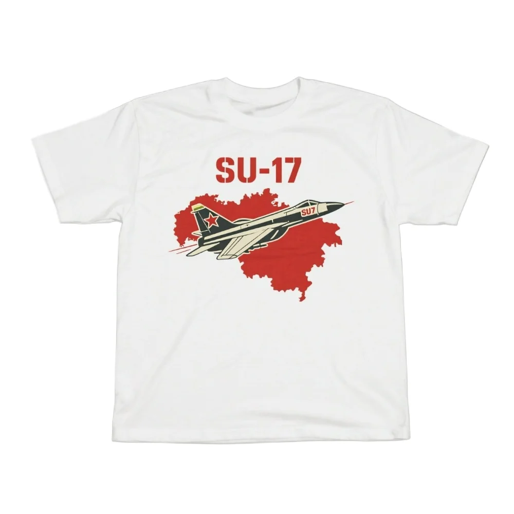 

SU-17 Vintage Soviet Union Fighterjet Classic Men T-Shirt Short Casual O-Neck Harajuku Anime Shirt