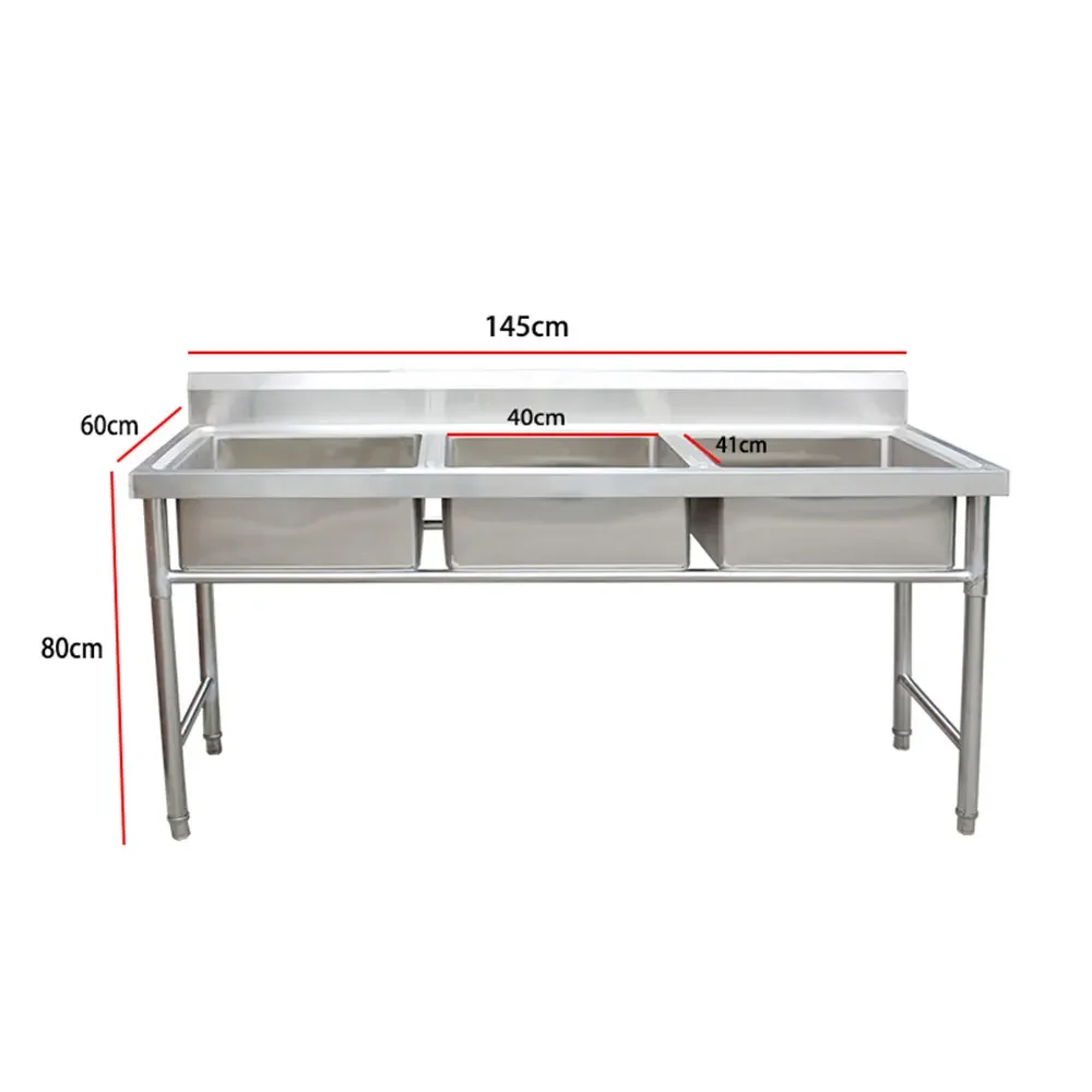 Hot Selling Indoor Outdoor Single Bowl Sink Station Commercial Stainless Steel Restaurant Kitchen Sink
