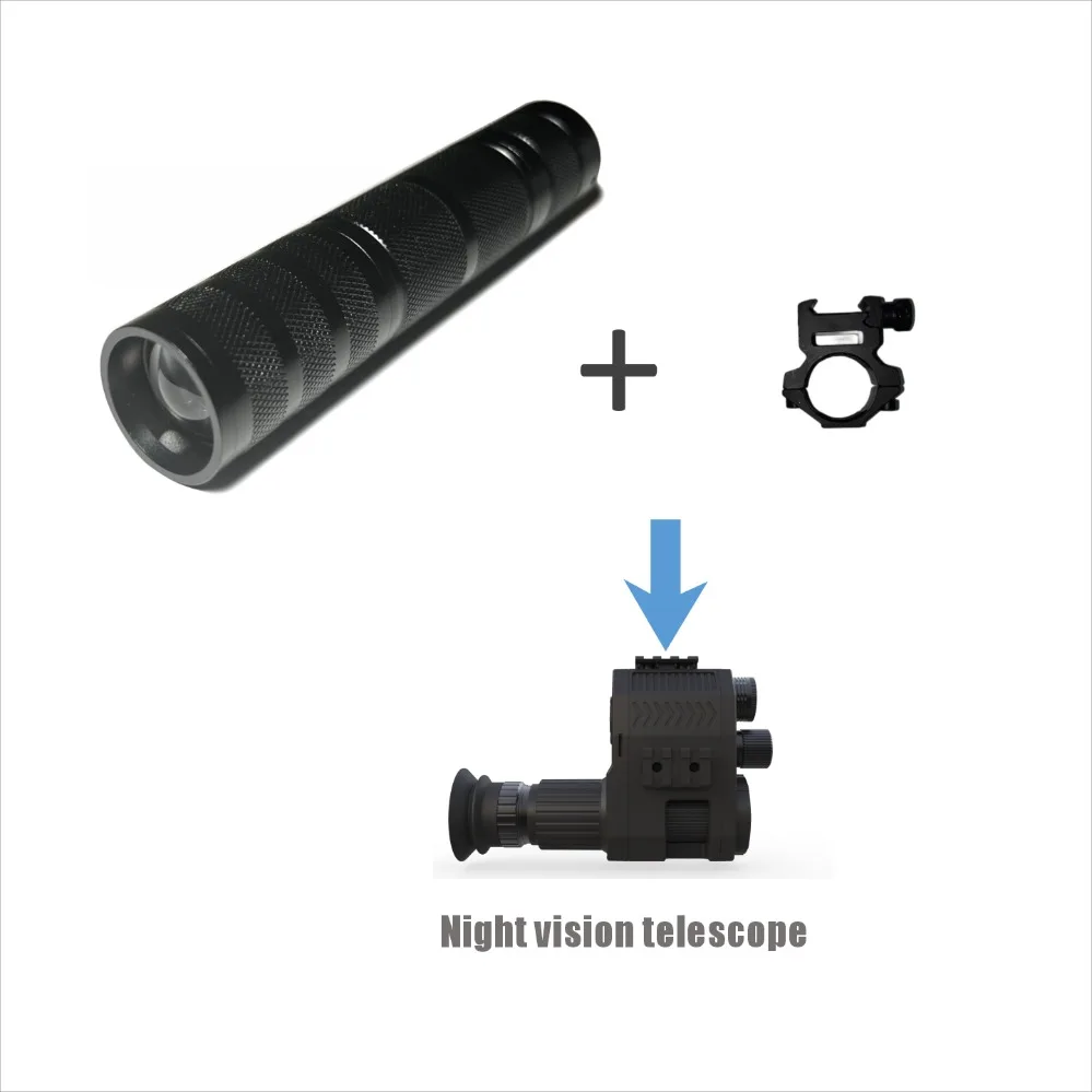 5 واط 850nm 940nm المحمولة الأشعة تحت الحمراء IR مصباح يدوي الشعلة تلسكوبي التركيز زوومابلي لأجهزة الصيد التكتيكية للرؤية الليلية #3