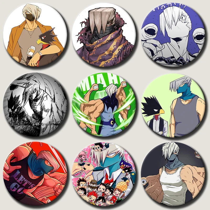 

58mm Anime Character Mezo Shoji Soft Button Pin Hero Cartoon Brooch Creative Badge for Backpack Clothes Decoration Gift