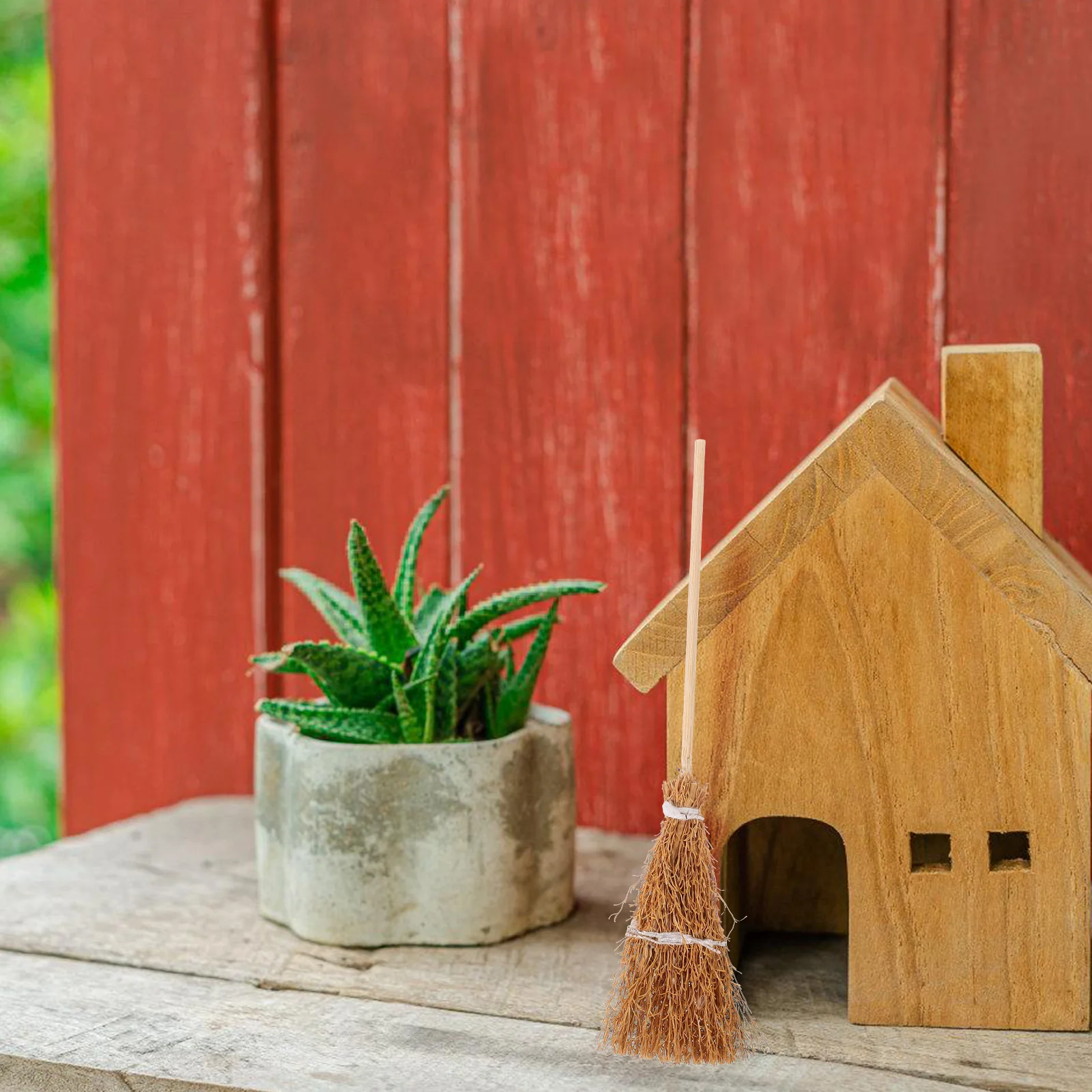 5 uds casa escoba decoraciones de bruja casa de muñecas accesorios artificiales encantador Mini ropa tejida a mano niño