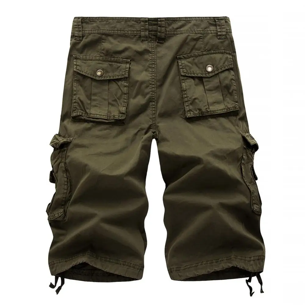 New Summer Casual Shorts Mens Straight Solid Sports Shorts uomo Joggers Cargo Shorts moda cotone al ginocchio pantaloni della tuta uomo