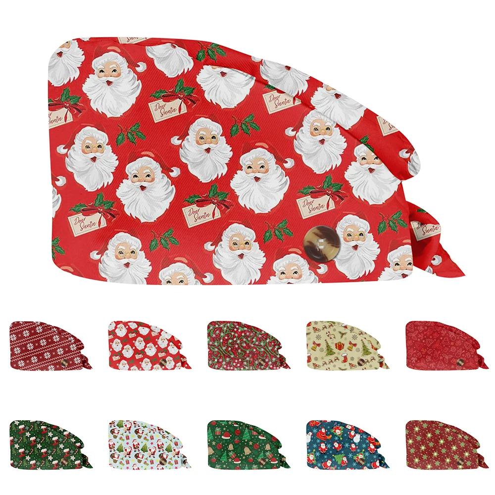 Berretto Scrub morbido unisex Stampa di cartoni animati Scrub Cappello per donna Cappello chirurgico Cappello da sala operatoria per donna e uomo Accessori infermieristici