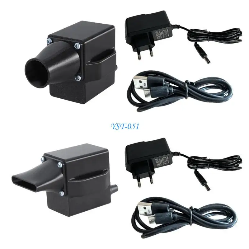 E15A مروحة شواء قابلة للتعديل منفاخ هواء مع مدخل طاقة مزدوج، من أجل الإشعال السريع وإزالة الدخان أداة الشواء