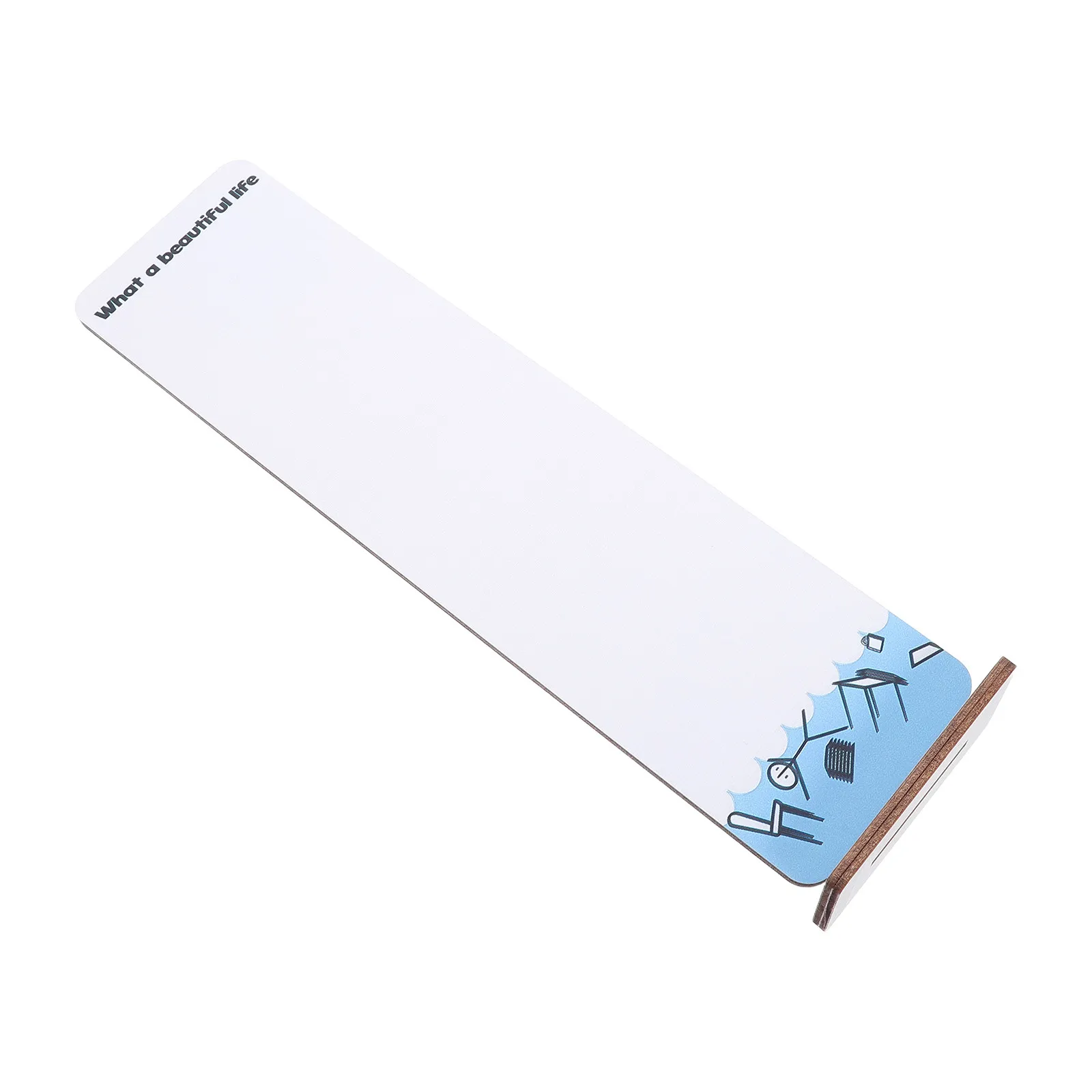 Monitor Memo Board Wooden Base Portable Sticky Tabs Holder Office Desk Memo Organizer Inspirational Message Display