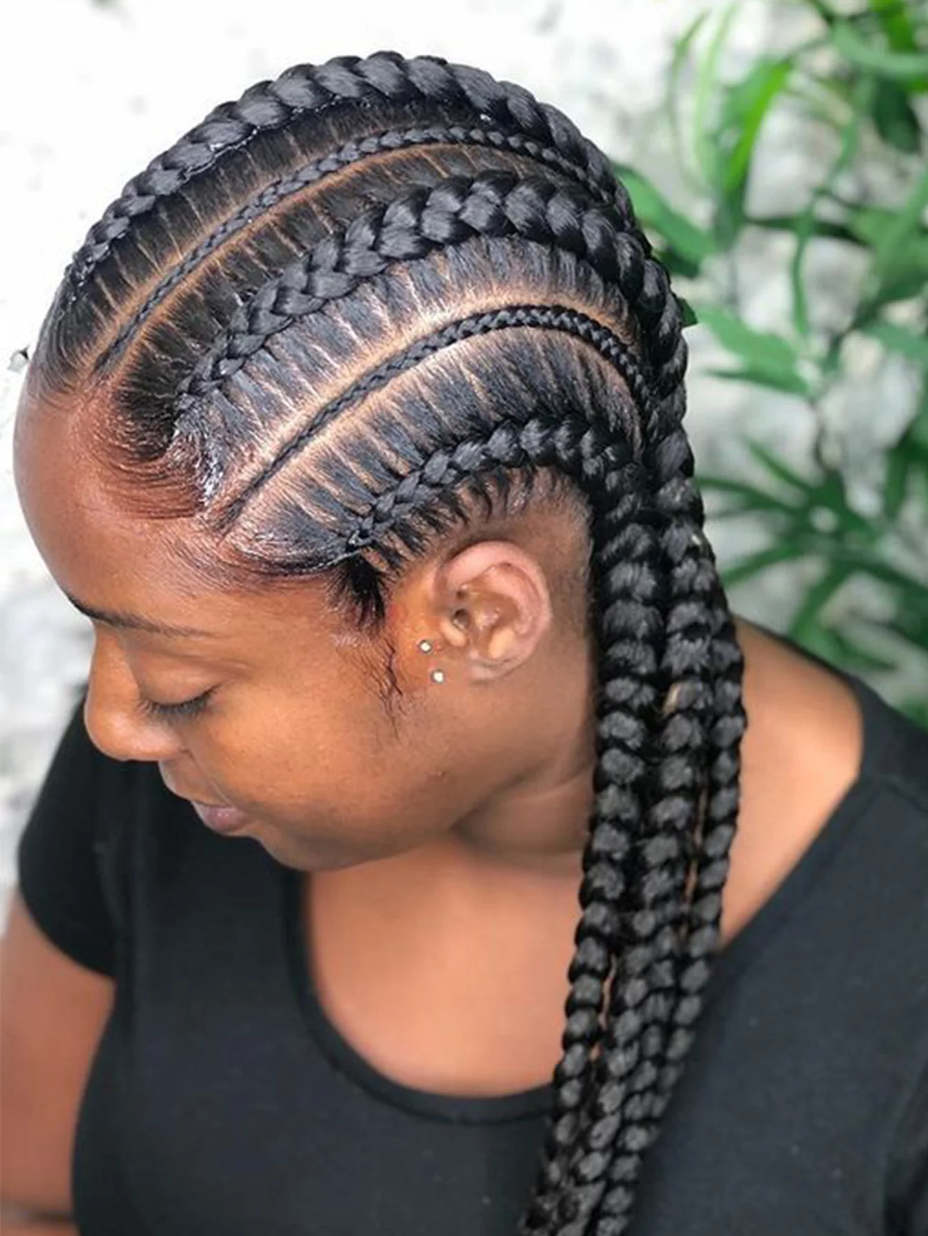 

Шесть стежков, прямые косички, парик, синтетические полные кружевные передние плетеные парики для чернокожих женщин, парик с косами богини и волосами ребенка