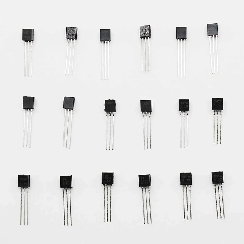 900Pcs 2N2222-S9018 Transistor Kotak Pack NPN PNP TO92 Transistor Berbagai Macam Kit 18 Nilai * 50Pcs S9015 S8050 S8550 2N3904 2N3906