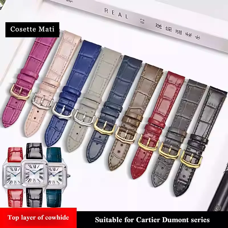 15,5/17,5/19 mm Echtleder-Uhre – Cartier Watch Santos Bewertung und Preis