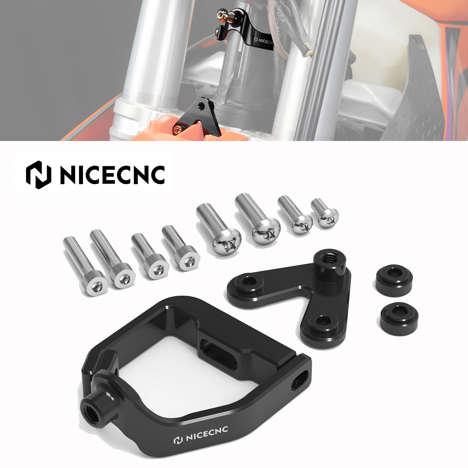 

NICECNC For KTM 450 SX-F 125 SX 300 XC 350 XC-F 2023-2025 For Husqvarna TX300 FC450 GasGas MC 125 250 Steering Damper Bracket