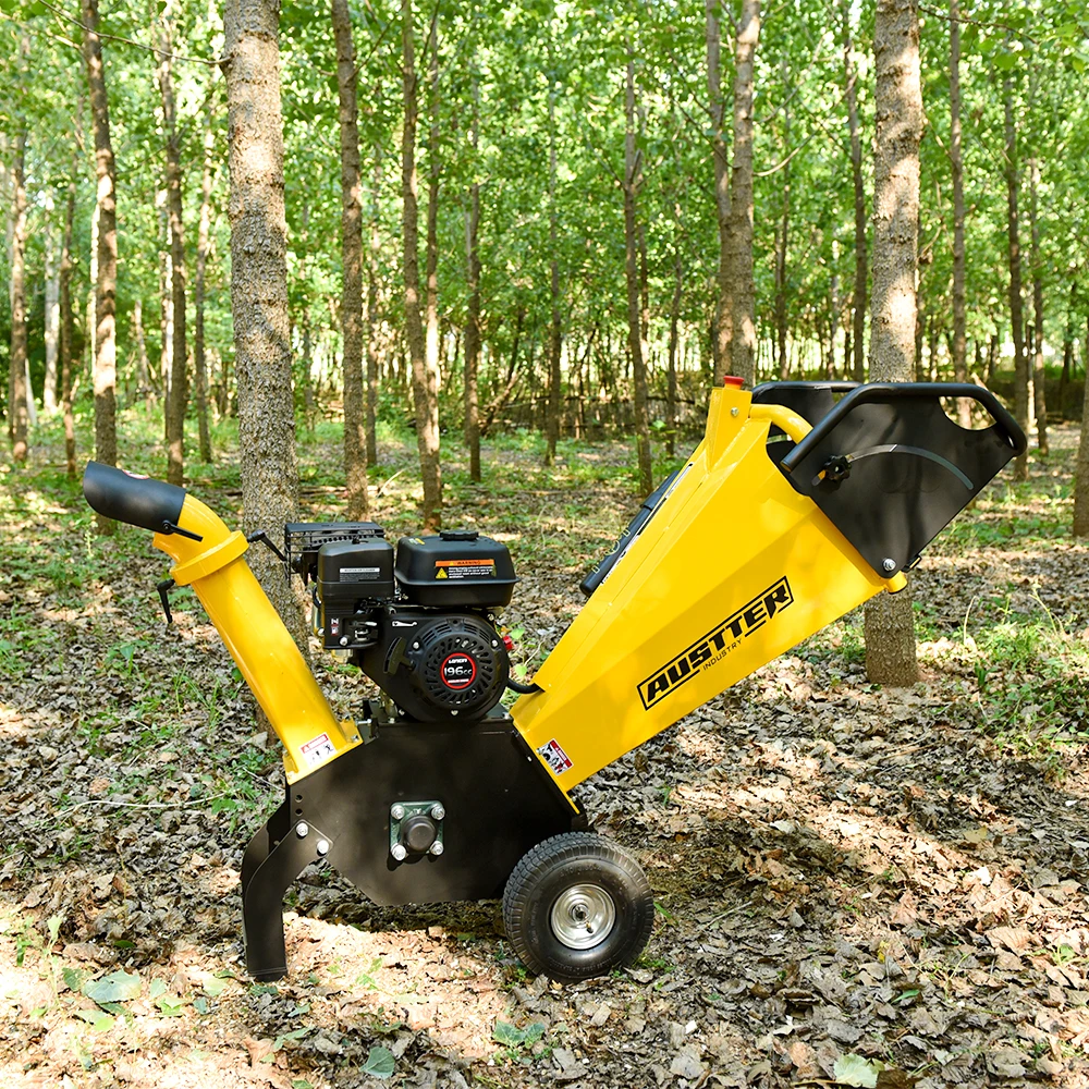 650 Mini 7hp Gas Engine Rotor Type Garden Waste Wood Chipper Shredder