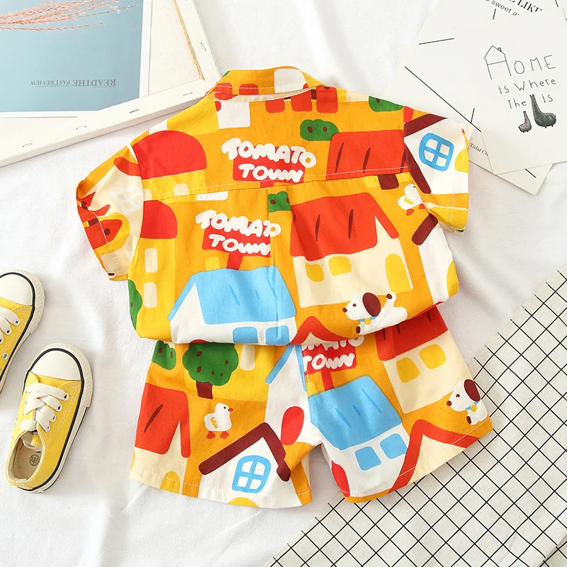 New Summer Baby Boys Clothes Suit Children Fashion Shirt Shorts 2Pcs/Sets Infant Outfits Toddler Casual Costume Kids Tracksuits